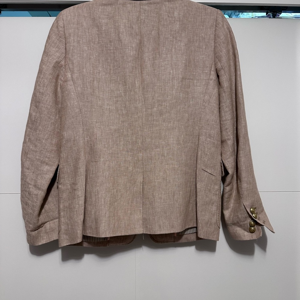 J. Crew Women’s Petite Linen Blazer - Picture 2 of 2